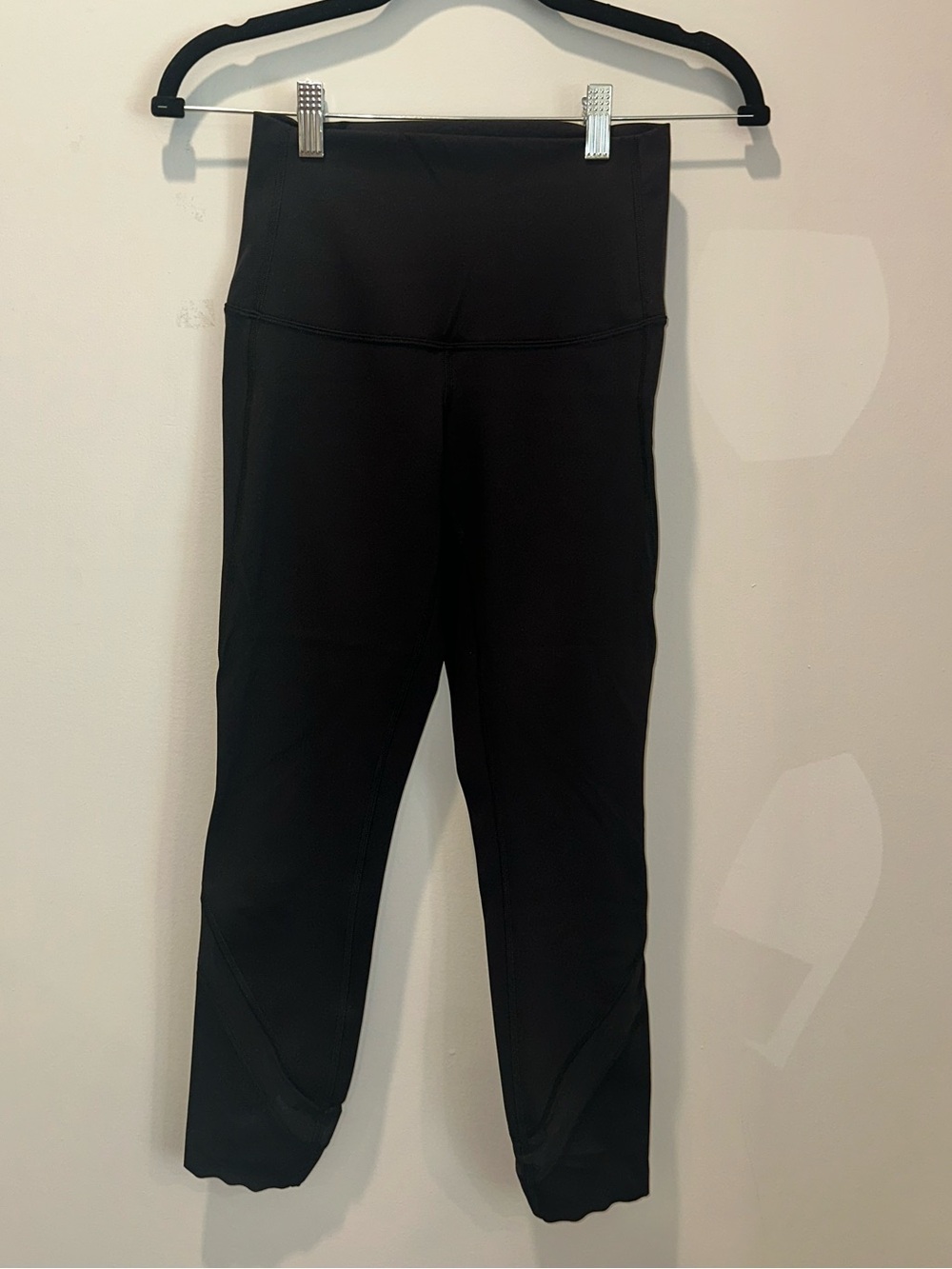 Lululemon Black Leggings w/ Scalloped Edge